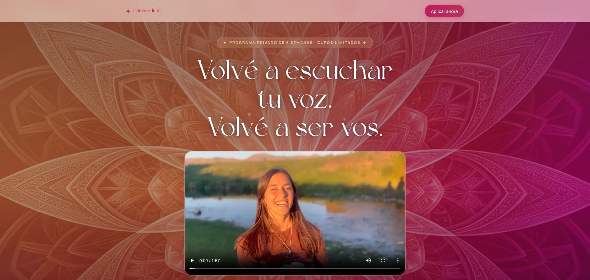 Diseño web para Vos en la Maternidad — Coaching maternal