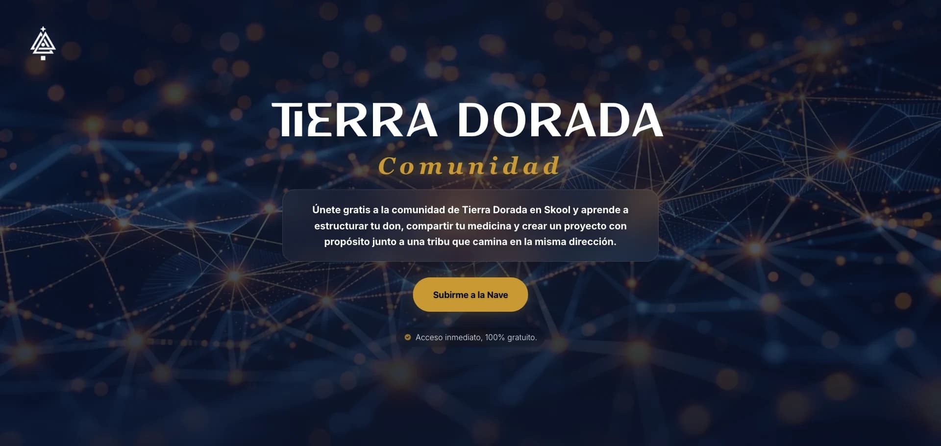 Diseño web para Comunidad Tierra Dorada — Comunidad · Propósito
